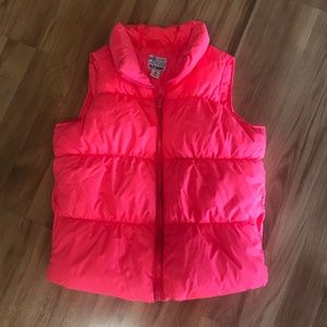 Old Navy Puffer Vest - Bright Pink - Size Girls M